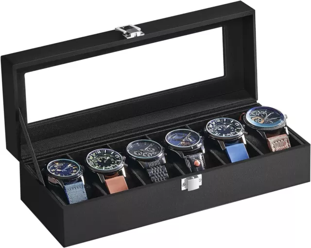 SONGMICS Watch box with 6 Slots