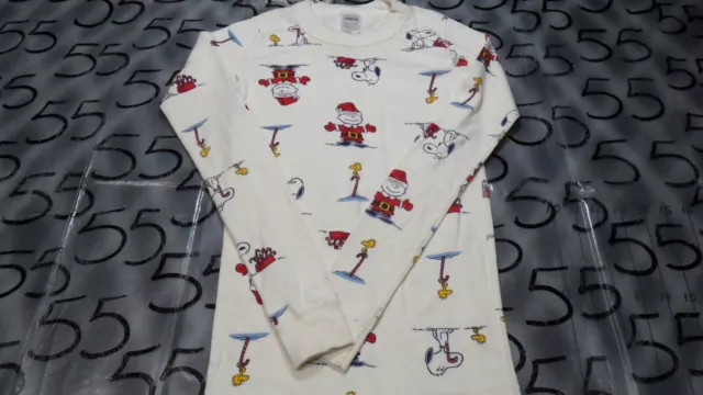 NWOT Youth SZ 10 Charlie Brown & Snoopy Christmas Long Sleeve Pajama Shirt