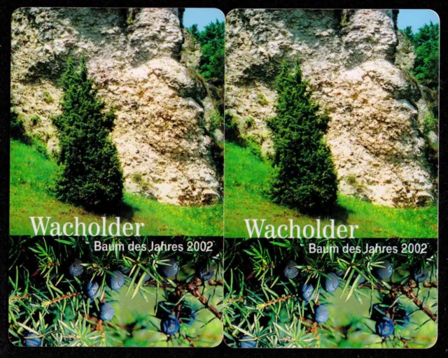 BRD 2 Telefonkarten 2002 - Wacholder, Baum des Jahres