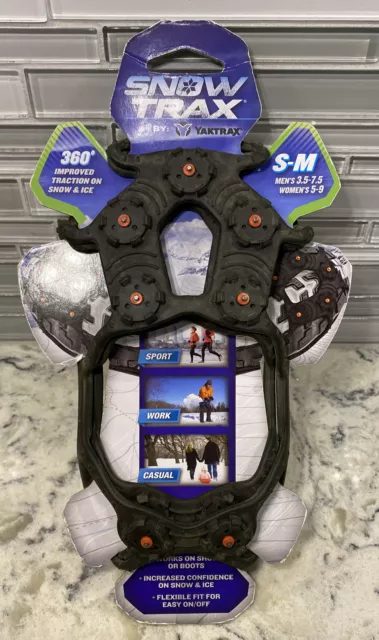Snow Trax By YakTrax Traction Cleats For Shoes Boots Brand New Size S-M
