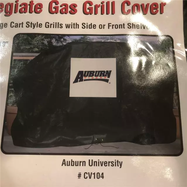 Auburn Tigers Large Gas Grill Cover heavy Black weber ducane 59" X 42" X 19