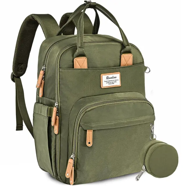 RUVALINO Diaper Bag Backpack, Multifunction Travel Back Pack Maternity Baby and