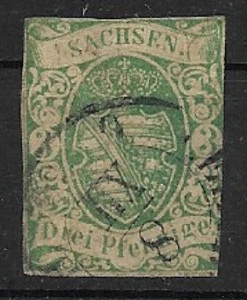Altdeutschland Sachsen MiNr 2 II a gestempelt Ortsstempel Leipzig