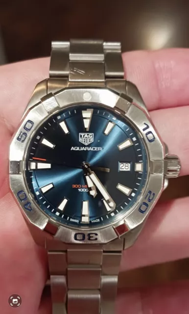 TAG Heuer Aquaracer Blue Men's Watch - WBD1112.BA0928, Excellent condition, Box