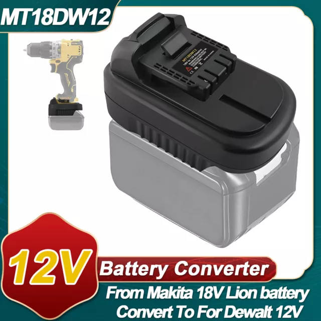 Battery Adapter For Makita 18V Convert to for Dewalt 12V DCB12V Battery Tools