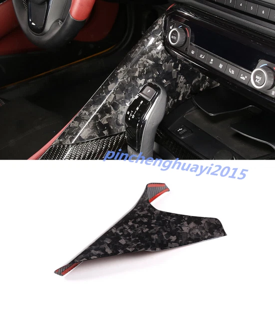 Forged Carbon Fiber Central Gear Shift Side Panel Cover For GR Supra 2020-2023