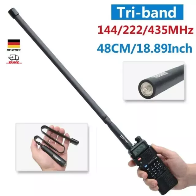 ABBREE Tri-band 144/222/435mhz Tactical Antenna