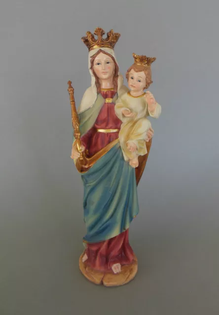 Mutter Gottes mit Jesuskind Königin 28 cm hoch; Marienfigur M 28