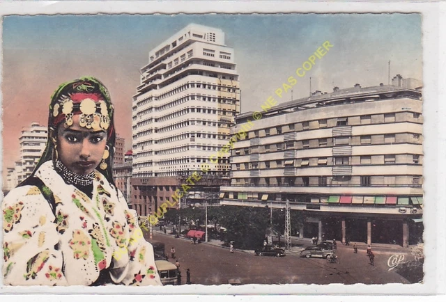 Cpsm Morocco Casablanca Place of France & Building B. N.C. I.Edit C.A.P