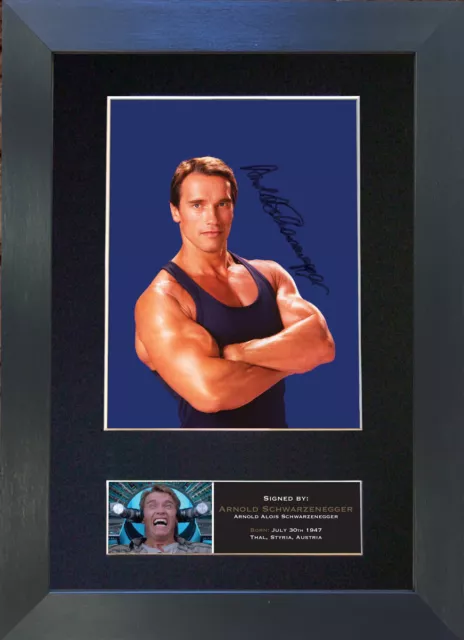 ARNOLD SCHWARZENEGGER Signed Mounted Reproduction Autograph Photo Prints A4 466