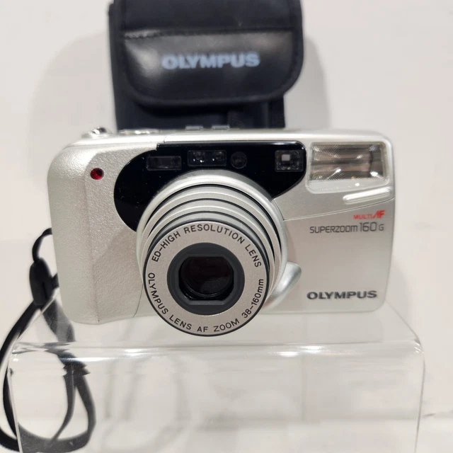 OLYMPUS SUPERZOOM 160G Point & Shoot 35mm Film Camera TESTED WORKS