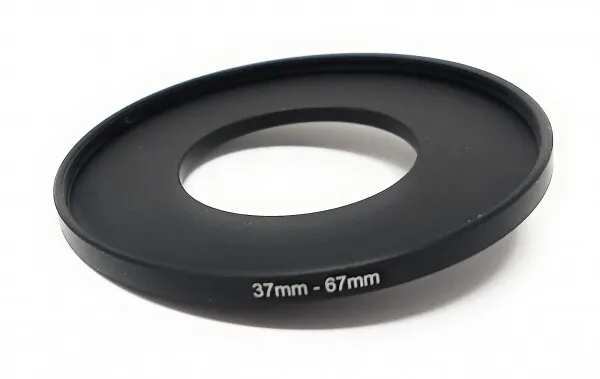 Adattatore Obiettivo 37 MM Filetto A 67 MM Step Up Anello IN Nero per Filtro