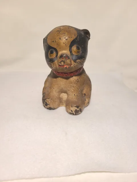 Vintage Hubley cast iron "Fido" early 1900s bank