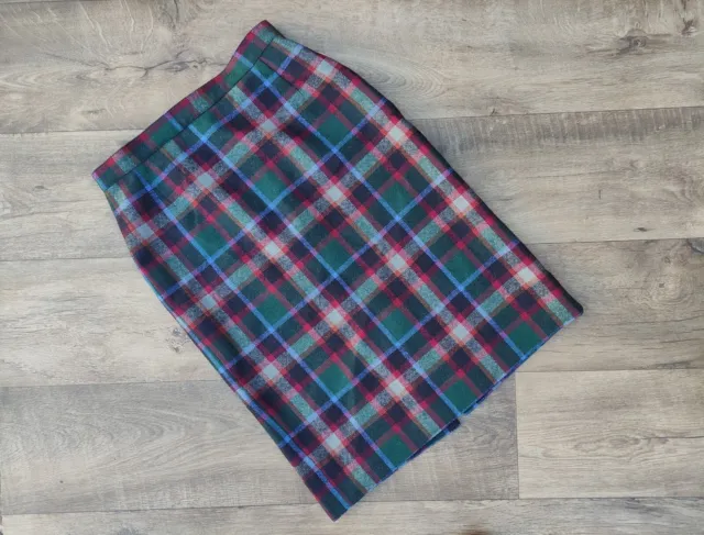 Steinbock Jupe Tartan Vintage 80S Laine Made IN Italy Taille Allégué 42
