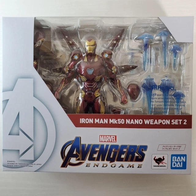 S.H.FIGUARTS IRON MAN Mark 50 Nano Weapon Set 2 Avengers Endgame New £ ...