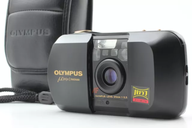 [Near MINT] Olympus μ mju stylus Panorama Black 35mm Film Point & Shoot JAPAN