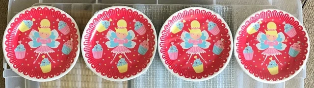 Placas de papel 4 paquetes de 8 diseño de hadas/cupcake totalmente nuevas