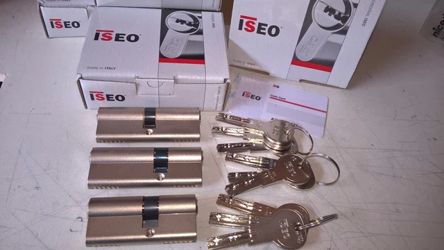 3 Cylindres Serrure S' Entrouvrant Haute Securite R6 Iseo Dimensions Au Choix