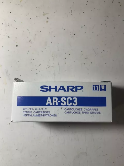 OEM Genuine Sharp Staples AR-SC3, 2 Cartridges  2000 Staples/Cartridge FREE SHIP