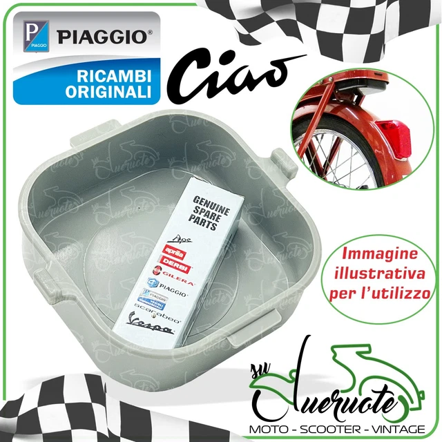 Scatola Porta Attrezzi Grigia Per Piaggio Ciao 50 A Prima Serie Posteriore Rear