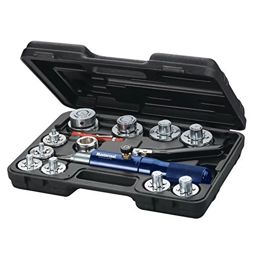 MASTERCOOL 71650-A Blue Hydra-Swage Tube Expander 10 Head Kit  Black