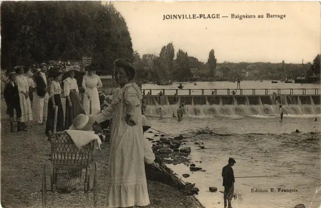 CPA AK JOINVILLE-PLAGE Baigneurs au Barrage (671965)