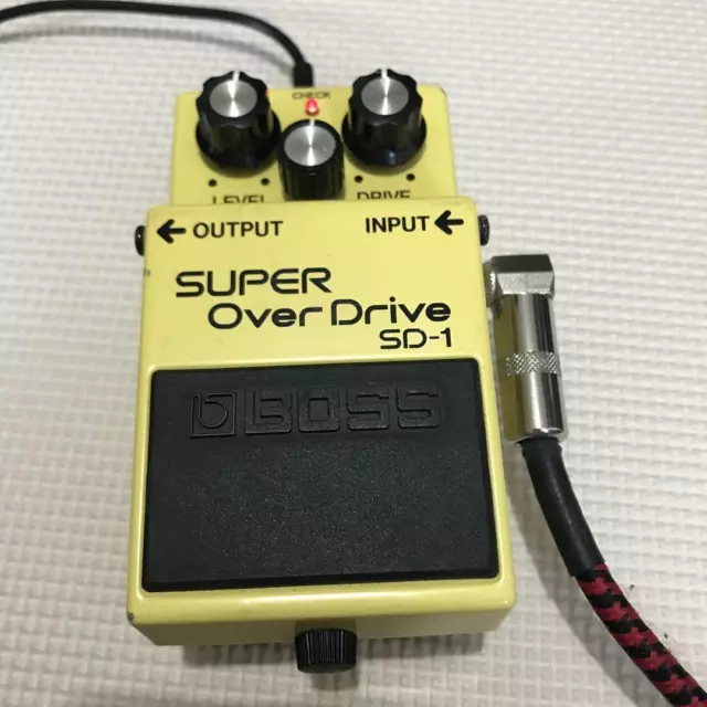 BOSS SD-1 Super Over Drive Electric Guitar Effects Pedal Good Operation checked