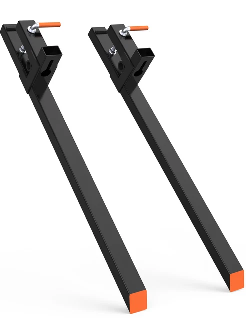 60" Clamp on Pallet Forks for Tractor Bucket Loader Tractor Skid Steer 4000lbs