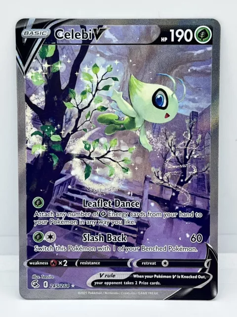 Pokémon Fusion Strike Celebi V Alternate Alt Art Ultra Rare 245/264