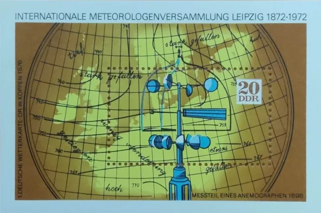 Block 34 +Meteorologenversammlung Leipzig+ 1972+ postfrisch+ Michel Nr. 1745