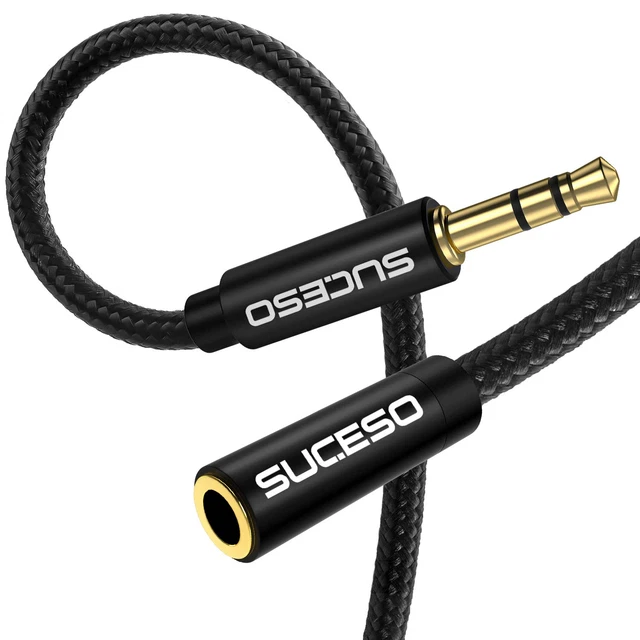 Cable Rallonge Jack Audio 3M Câble Extension Audio En Nylon Tressé Jack Stéré 3,