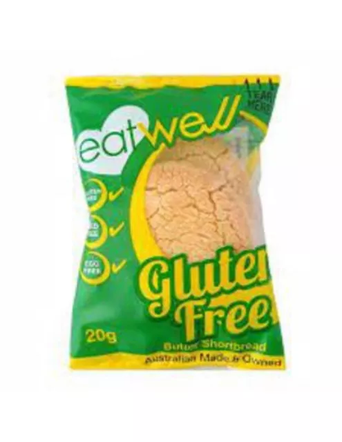 Eatwell Biscuits Twin Butter Shortbread Gluten Free 100 X 20gr Carton