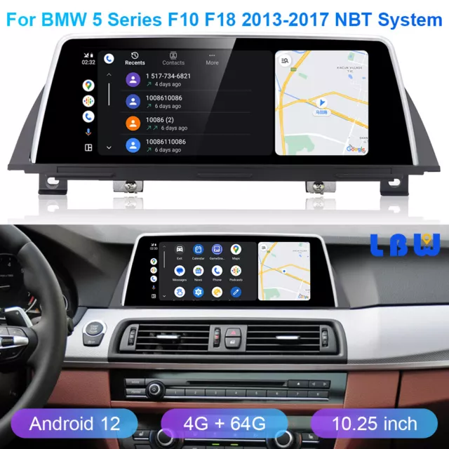 Car GPS Stereo 10.25" For BMW 5 Series F10 F18 2013-2017 NBT System Radio Player