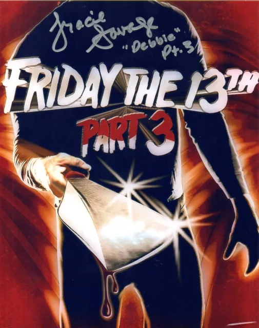 Tracie Savage Autograph - Friday the 13th Part III - Signed 10x8 Picture - AFTAL