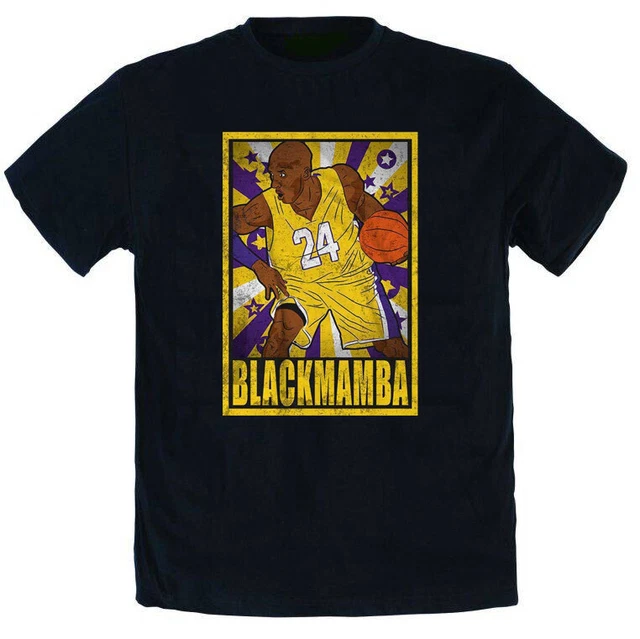 Maglietta t-shirt KOBE BRYANT v3 24 Lakers maglia Unisex nera Black Mamba