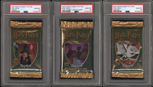 2001 WOTC Harry Potter Folie Booster Pack Kunstset EDELSTEIN NEUWERTIG PSA 10 #2 **POP 5**