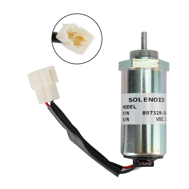 Solenoide Arresto Carburante Per Kubota RTV900 - 12V, Codice 16851-60014 - Foto 7