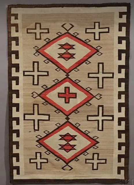 Handwoven Navajo Kilim Rug  Southwestern Style Native American Pattern Size 9x12