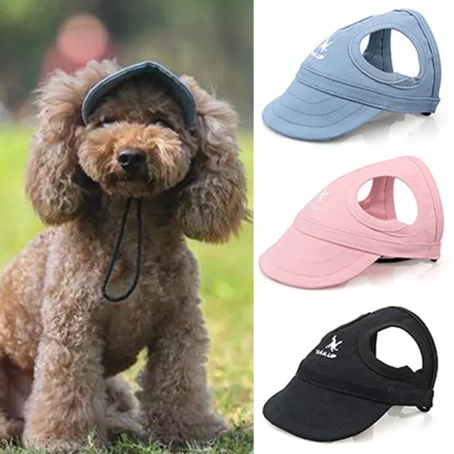 Summer Small Pet Dog Cat Baseball Visor Hat Outdoor Sunbonnet Canvas Puppy Cap