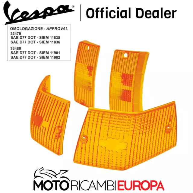 Kit Gemme Plastiche Frecce Piaggio Vespa Px 125-150-200 Arcobaleno Omologate