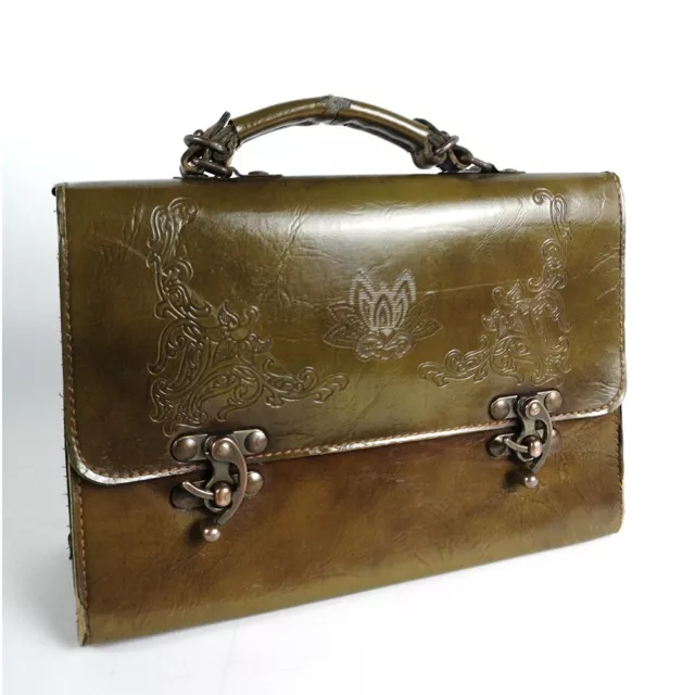 Petit sac à main vintage double cuir et synthétique avec porte monnaie