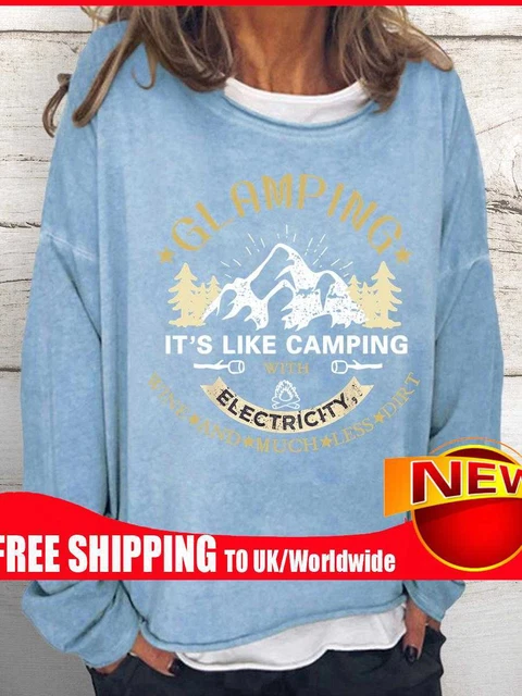 Camping Damen lockeres Sweatshirt
