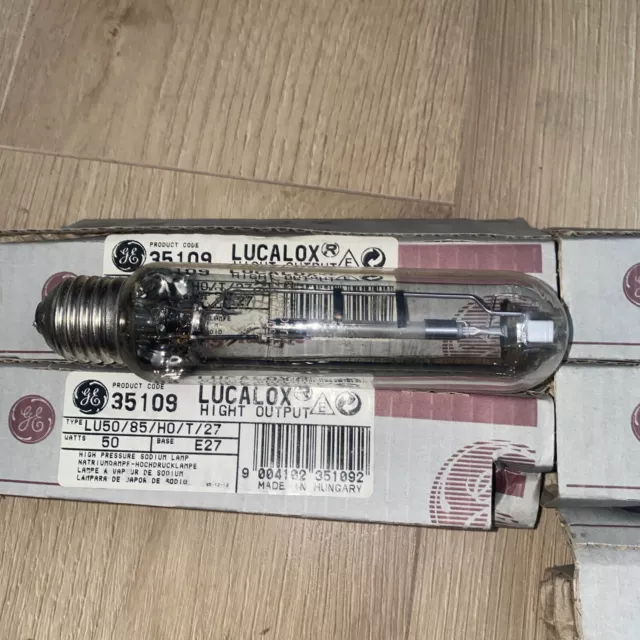 GE Lucalox 50w High Pressure Sodium - E27 - Ext Ignitor - LU50/85/HO/T/27