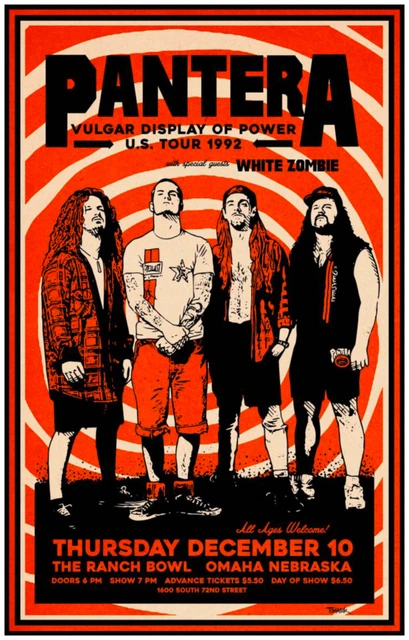 Negro Mercado Arte Co. Pantera #1 Retro Concierto Póster Alta Calidad Papel