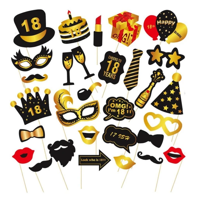 Accessoires Photo Booth Halloween 30 Pièces - Props Selfie En Carton Avec Bâtons, Réutilisables, Pour Fête Déguisée - 8
