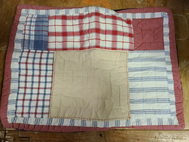 "Falsa estándar acolchada a rayas/cuadros MLB" Pottery Barn Kids