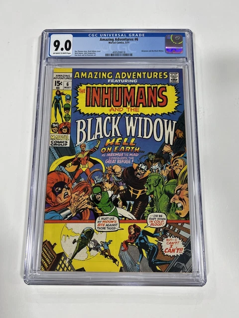 Amazing Adventures 6 CGC 9.0 ow/w pages Marvel 1971