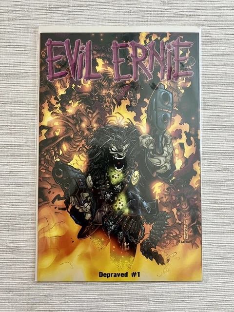 Evil Ernie Depraved #1 Chaos! Comics Exclusive Alternate Cover COA 1999 variant