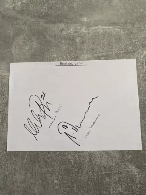 19 X Bristol City FC signatures - hand signed - white autograph paper - Ayling