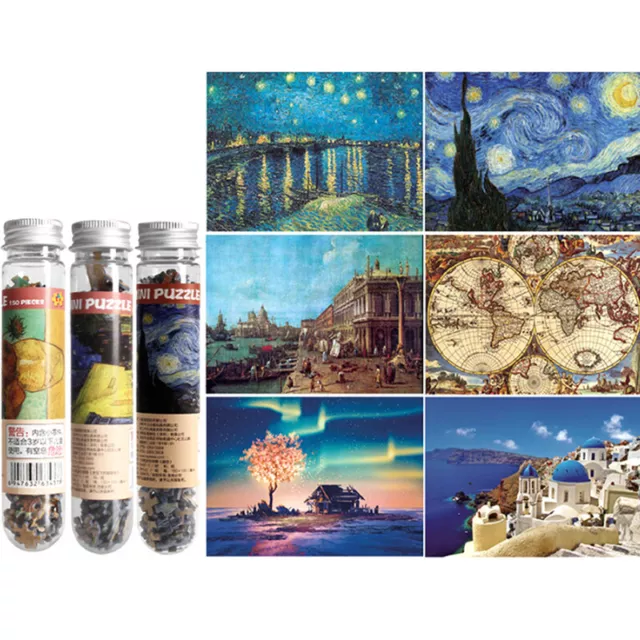 150pcs Multi-Type Landscape Jigsaw Puzzle Game Test Tube Packaging Adults PuzzlR'EL